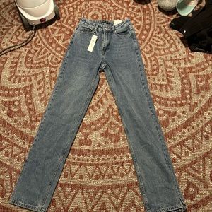 SHEIN wide leg split hem jeans NWT